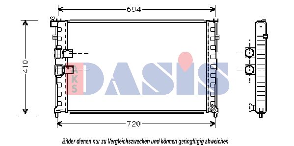 AKS DASIS radiatorius, variklio aušinimas 160480N